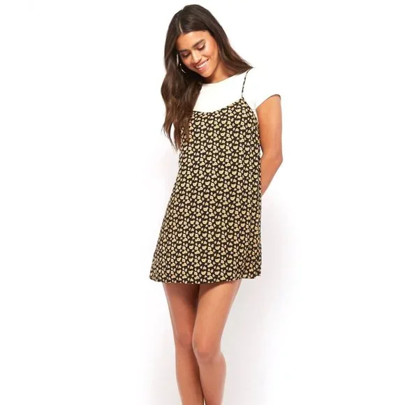 Forever 21 | Dresses | Forever 2 Sunflower Mini Dress Medium | Poshmark